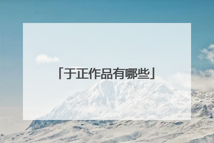 于正作品有哪些