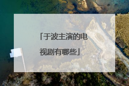于波主演的电视剧有哪些