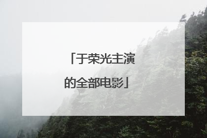 于荣光主演的全部电影