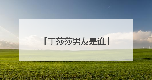 于莎莎男友是谁