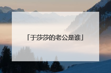 于莎莎的老公是谁