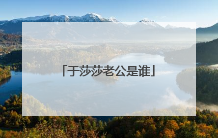 于莎莎老公是谁