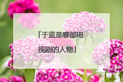 于蓝是哪部电视剧的人物