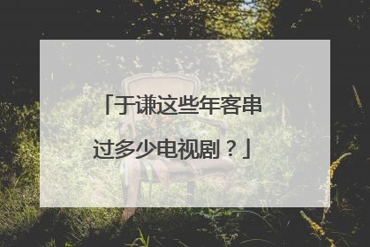 于谦这些年客串过多少电视剧?
