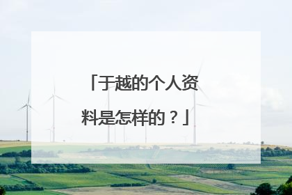 于越的个人资料是怎样的?