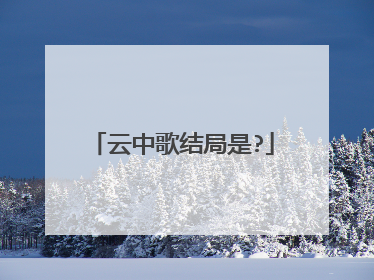 云中歌结局是?