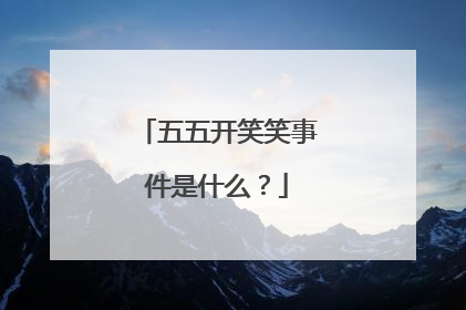 五五开笑笑事件是什么？