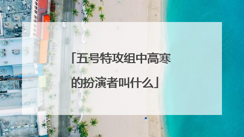 五号特攻组中高寒的扮演者叫什么