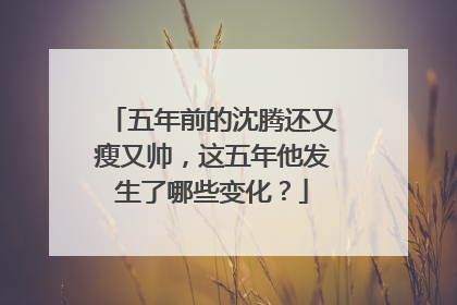 五年前的沈腾还又瘦又帅,这五年他发生了哪些变化?