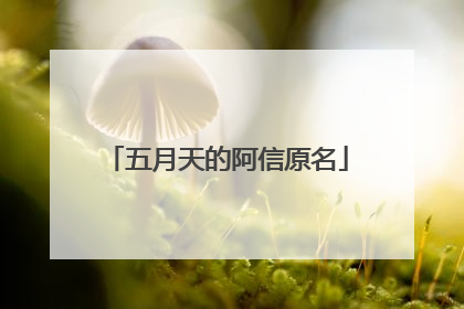 五月天的阿信原名