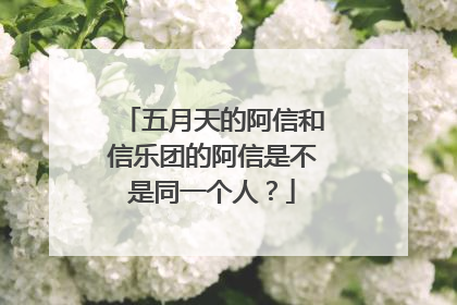 五月天的阿信和信乐团的阿信是不是同一个人？