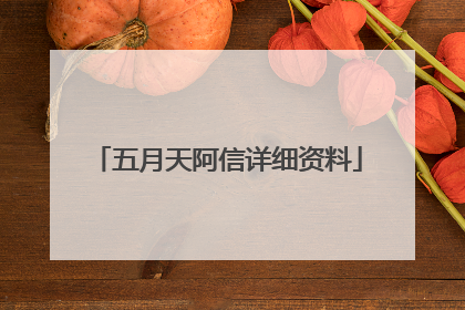 五月天阿信详细资料