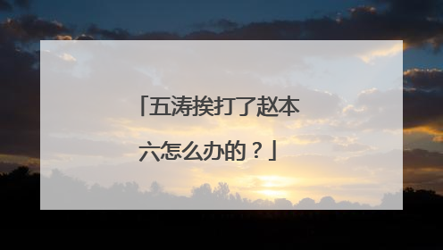 五涛挨打了赵本六怎么办的?