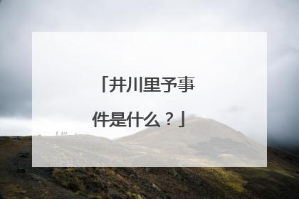 井川里予事件是什么？