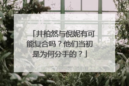 井柏然与倪妮有可能复合吗？他们当初是为何分手的？