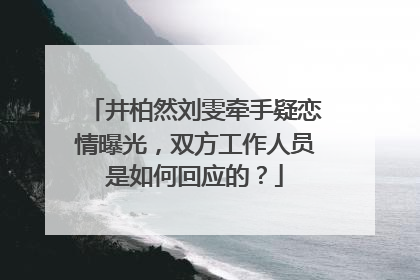 井柏然刘雯牵手疑恋情曝光,双方工作人员是如何回应的?