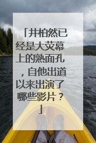 井柏然已经是大荧幕上的熟面孔,自他出道以来出演了哪些影片?