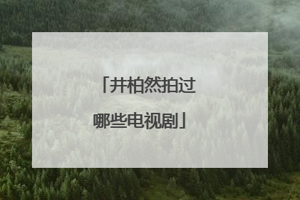 井柏然拍过哪些电视剧
