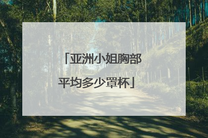 亚洲小姐胸部平均多少罩杯