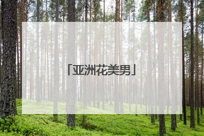 亚洲花美男