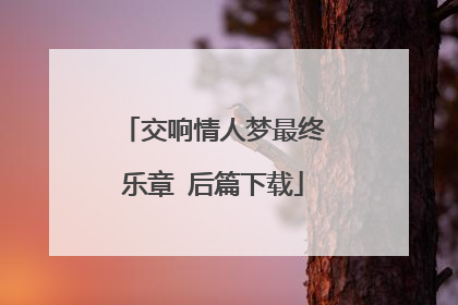 交响情人梦最终乐章 后篇下载