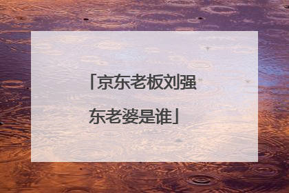 京东老板刘强东老婆是谁