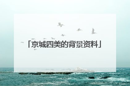 京城四美的背景资料