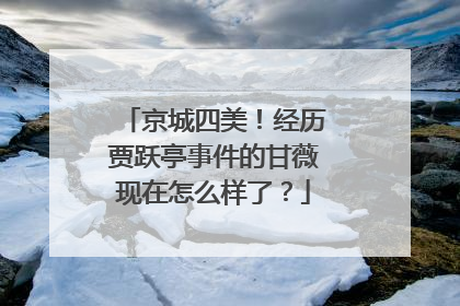 京城四美！经历贾跃亭事件的甘薇现在怎么样了？