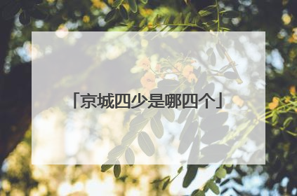 京城四少是哪四个