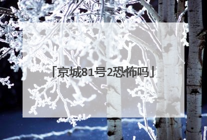 京城81号2恐怖吗
