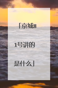 京城81号讲的是什么