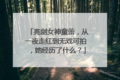 亮剑女神童蕾,从一夜走红到无戏可拍,她经历了什么?