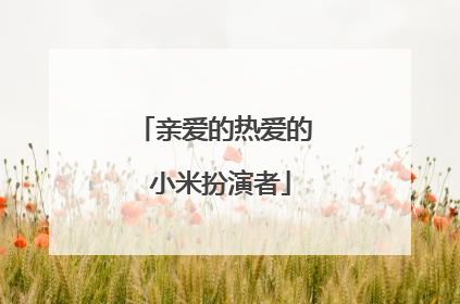亲爱的热爱的 小米扮演者