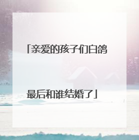 亲爱的孩子们白鸽最后和谁结婚了