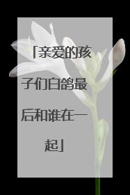 亲爱的孩子们白鸽最后和谁在一起