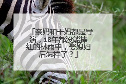 亲妈和干妈都是导演，18年都没能捧红的林雨申，娶媳妇后怎样了？