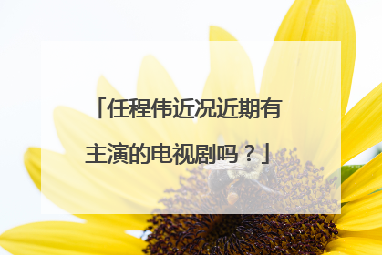 任程伟近况近期有主演的电视剧吗？