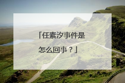 任素汐事件是怎么回事？