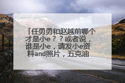 任勇勇和赵越前哪个才是小e??或者说,谁是小e,请发小e资料and照片,五克油非常感谢!