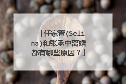 任家萱(Selina)和张承中离婚都有哪些原因？
