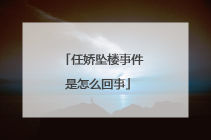 任娇坠楼事件是怎么回事