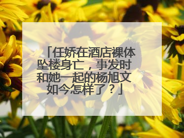 任娇在酒店裸体坠楼身亡,事发时和她一起的杨旭文如今怎样了?
