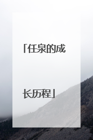 任泉的成长历程