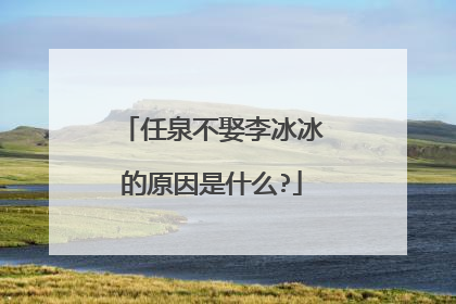 任泉不娶李冰冰的原因是什么?