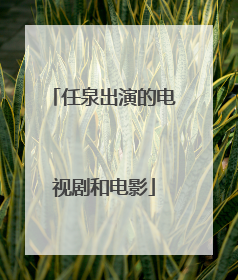 任泉出演的电视剧和电影