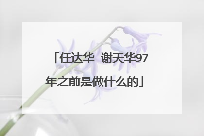任达华 谢天华97年之前是做什么的