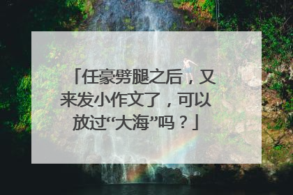 任豪劈腿之后，又来发小作文了，可以放过“大海”吗？