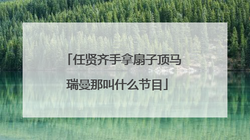 任贤齐手拿扇子顶马瑞曼那叫什么节目