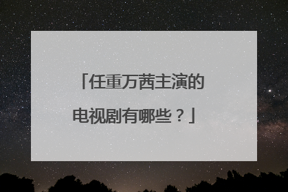 任重万茜主演的电视剧有哪些？