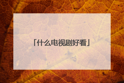 什么电视剧好看